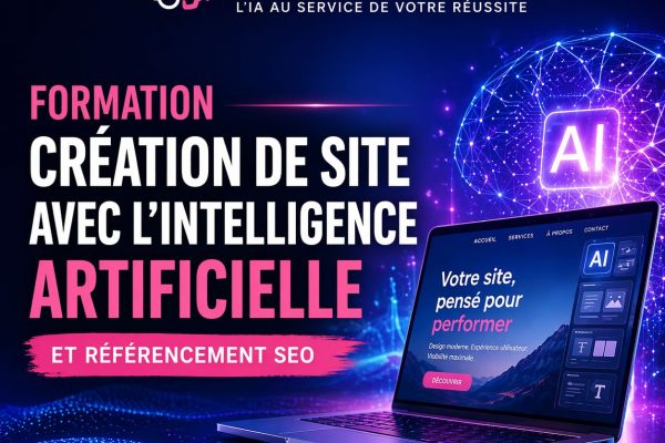 Formation Création de site avec l’intelligence artificielle & référencement SEO